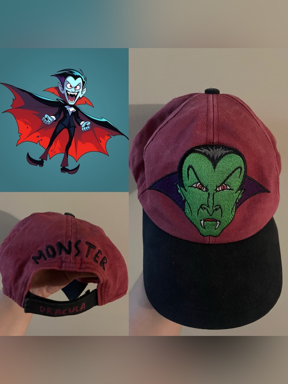 Dracula Monster Vampire Baseball Cap